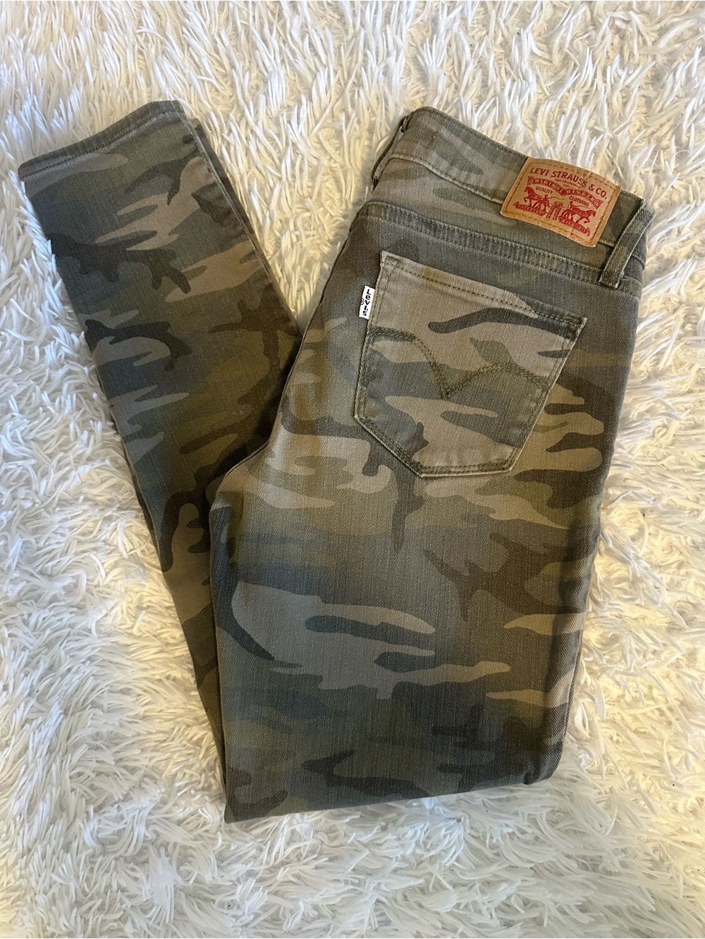 Levi's Camo Skinny Jeans in Olive and Khaki